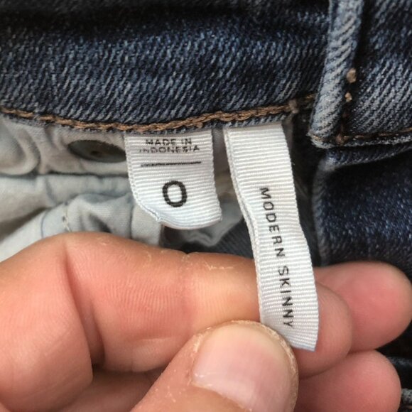 Loft Women's Jeans Size 0 Flaw Modern Skinny Ankle Classic Blue Denim Casual Tra - Picture 9 of 15